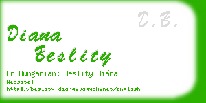 diana beslity business card